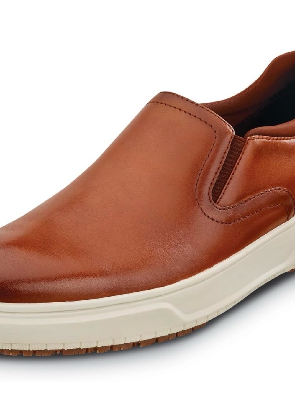 Florsheim Steel Toe Men's Casual Slip-On Loafer in Cognac Brown